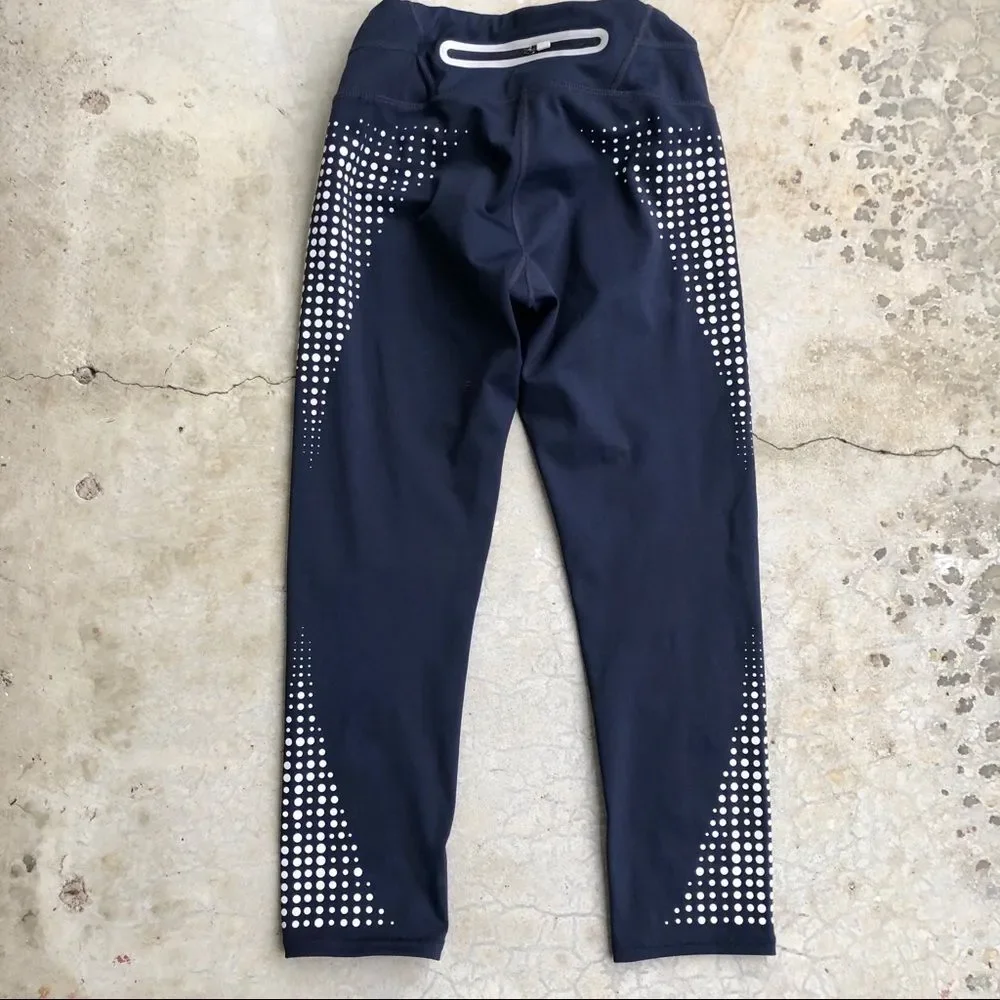 Athleta gel dot sonar Capri leggings blue XS